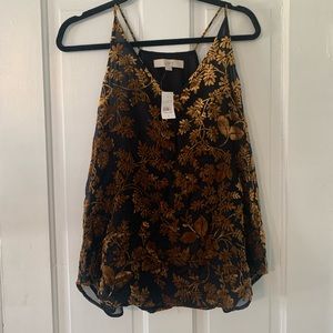 Loft Sheer Velvet Top